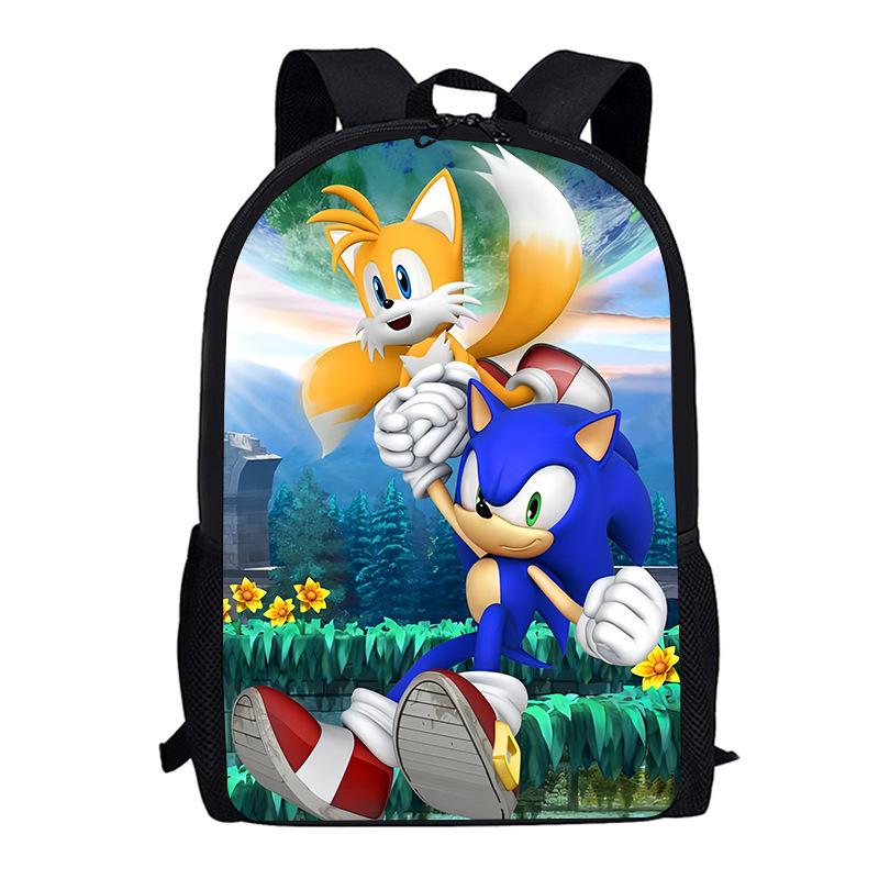 Sonic Kid, Elementary School Bag Children, Animation Cartoon Backpack