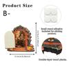 Halloween Fairy Tale Style Pumpkin Rose Mouse Hole Double-layer Wooden Board Home Wall Decoration Item Hanger Ornament