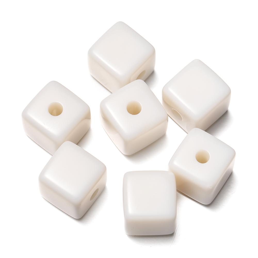 10pcs/lot Acrylic Jelly Colored Square Shape Beads Big Bracelet Loose Beads For DIY Jewelry Making Necklace Craft Accessories