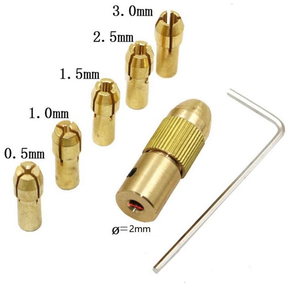 Power Tool-7Pcs High Quality Brass Mini Drill Chuck Collet Set 0.5 /1.0/ 1.5/ 2.5/ 3.0mm