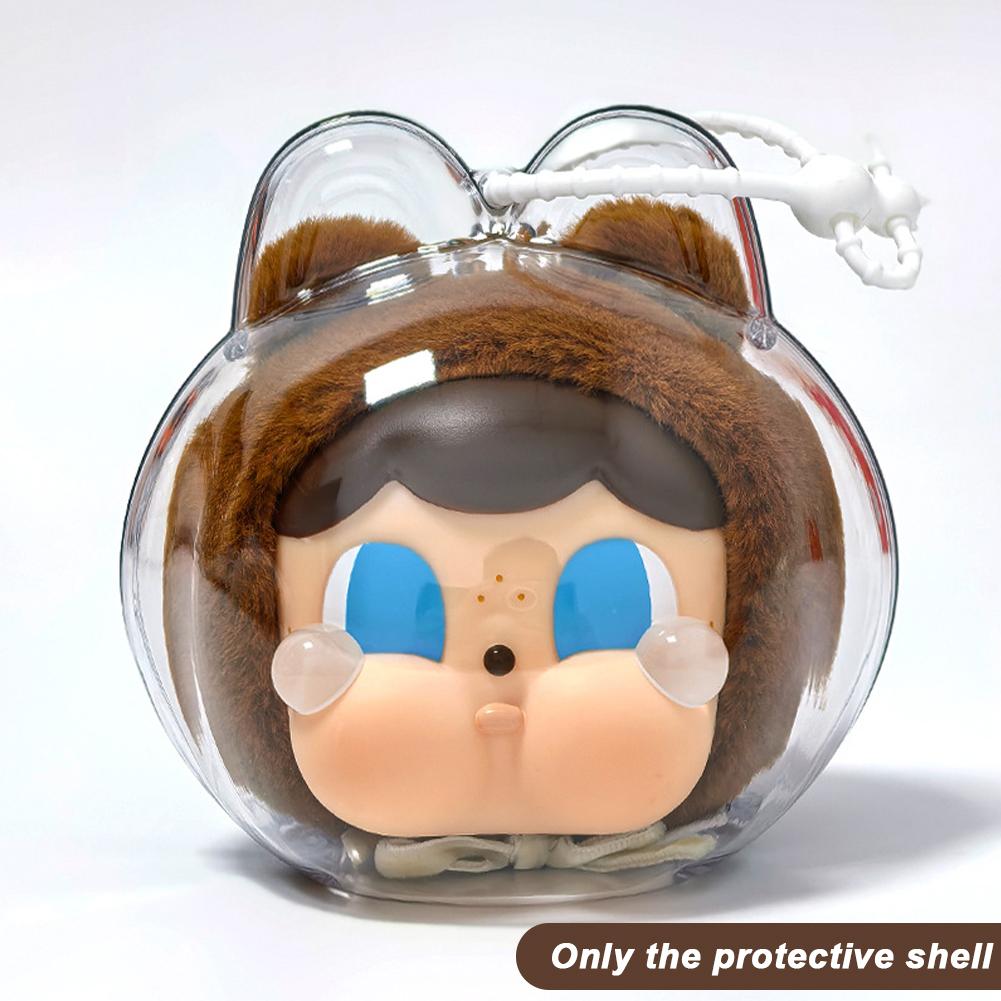 

1 шт. Защитный акриловый кейс для хранения плюшевых кукол, сумка для демонстрации Crybaby без куклы, прозрачная портативная коробка-органайзер для кабелей