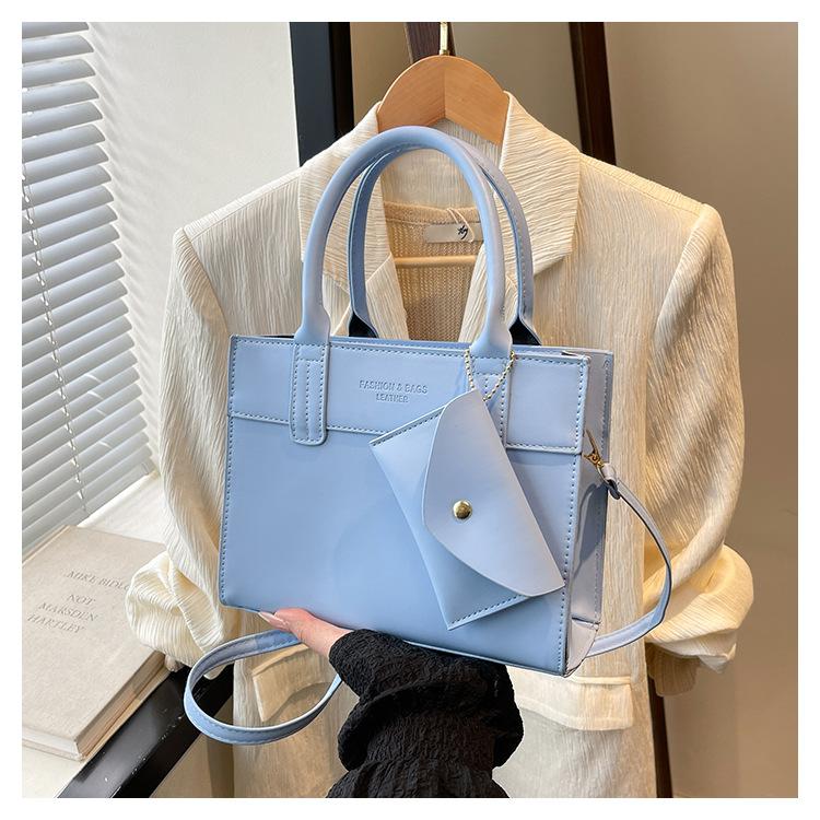 Simple Contrast Color Casual 2025 Large Capacity Summer New Fashion Design Crossbody Portable Small Square Bag Women