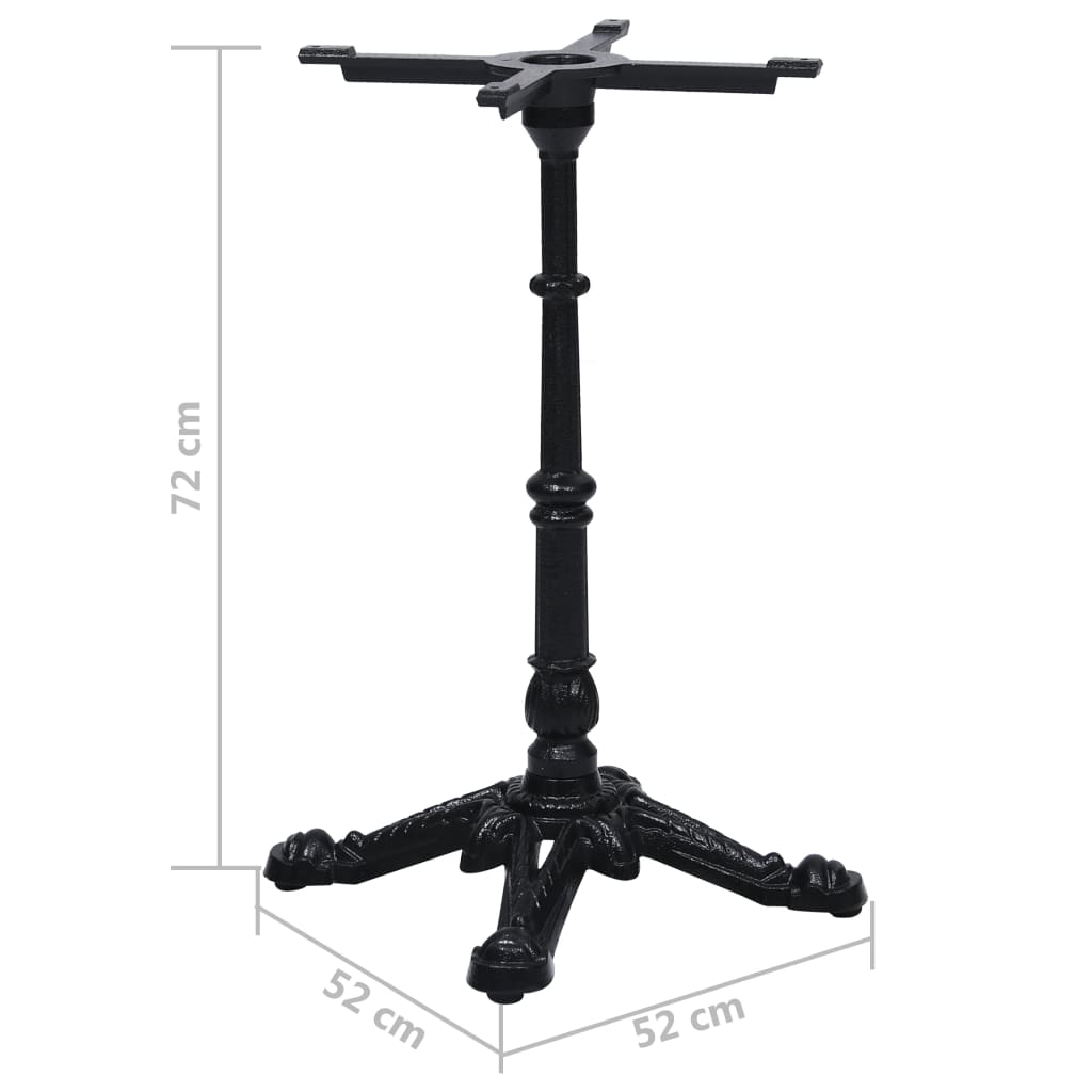 Bistro Table Base Black 52 X 52 X 72 Cm Cast Iron
