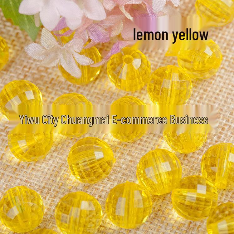 18mm A-Grade 96-Faceted Transparent Acrylic Beads for DIY Jewelry (Sold by Jin)