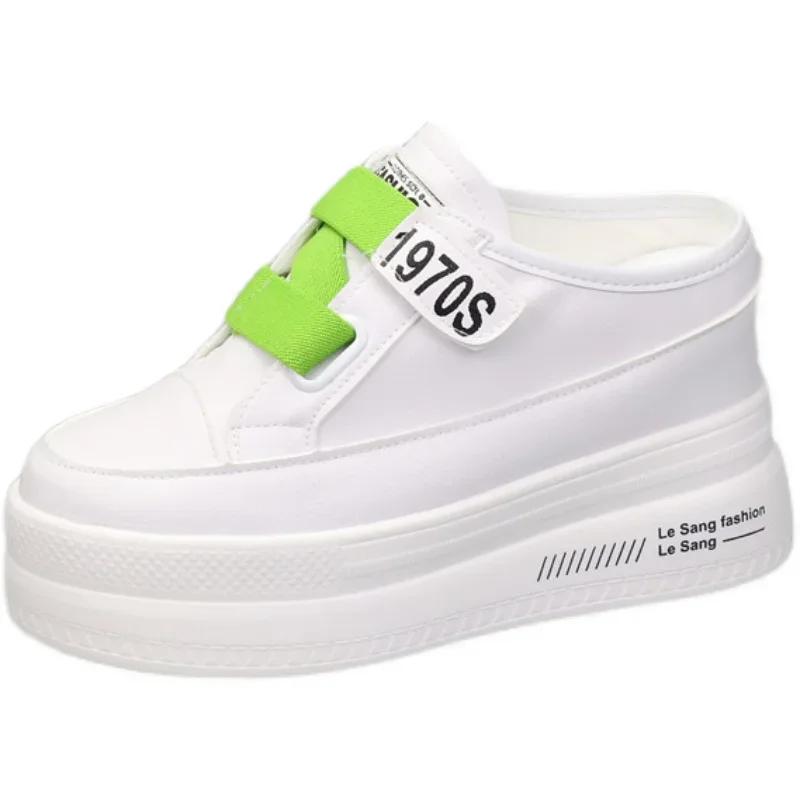 Fashion Modern Slippers Women's Super High Heels Lazy Person Half Drag Increase Thin 10CM Wearing Female Slippers women luxury sandals