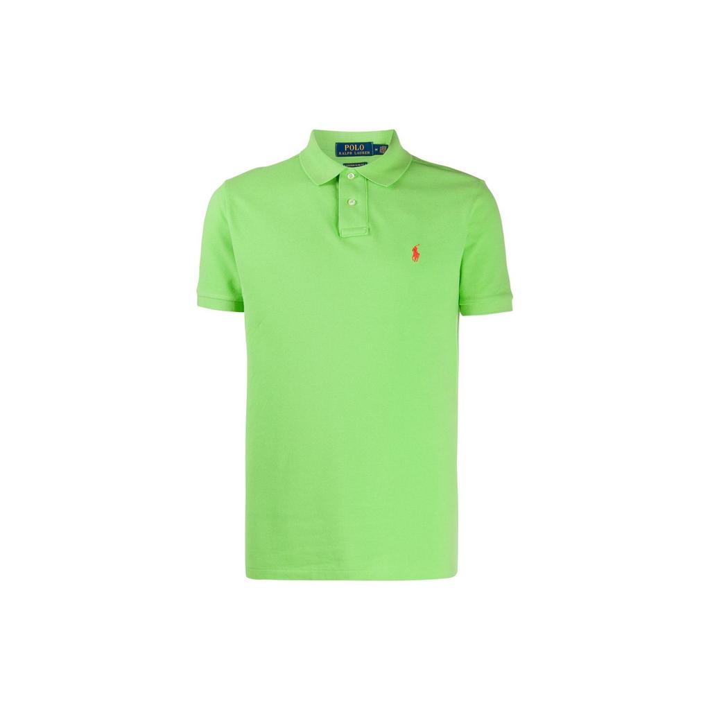 Polo Ralph Lauren Logo Embroidered Solid Color Short Sleeve Polo Shirt Men Tops Green 710782592-019