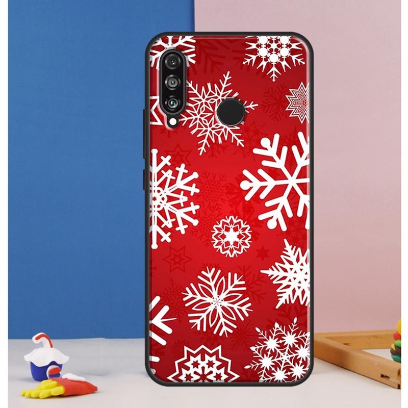 Christmas Snowflakes Case For Huawei Nova Y73 Y72 Y70 Y90 Y60 Y61 Y91 12s 12i 11i 8i 9 10 SE P30 P40 Lite P60 Pro