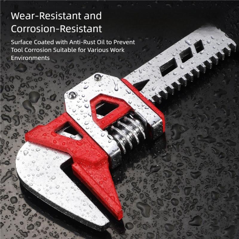Pipe Wrench 12inch Carbon Steel Heavy Duty for Home Repair Building Project Residential Commercial Water Pipe Repair