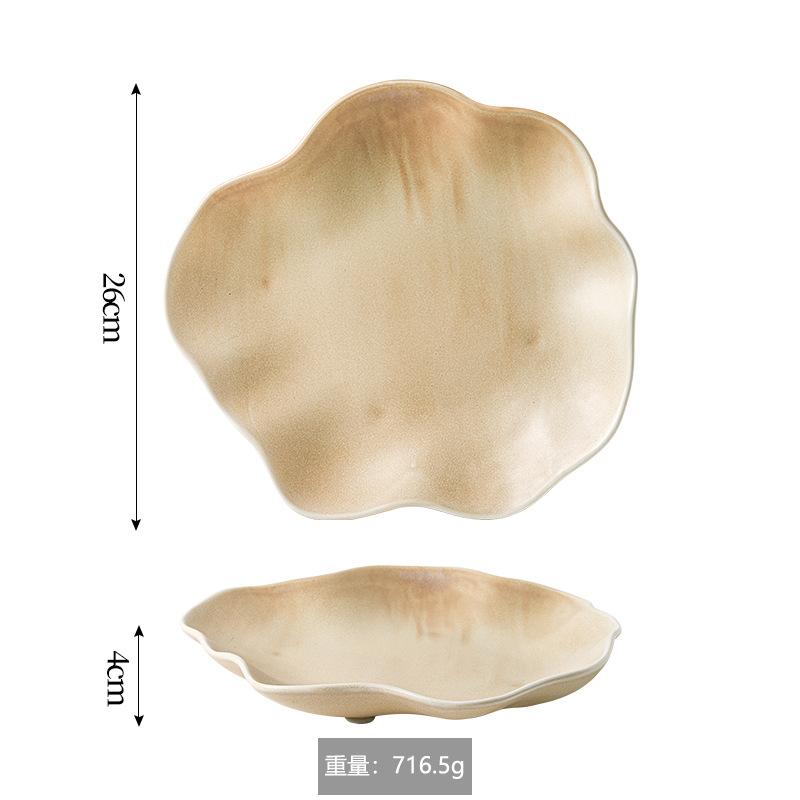 Japanese Style Creative Ceramic Bowl Set Unique Shape Plate Tableware Gift Box for Home Restaurant