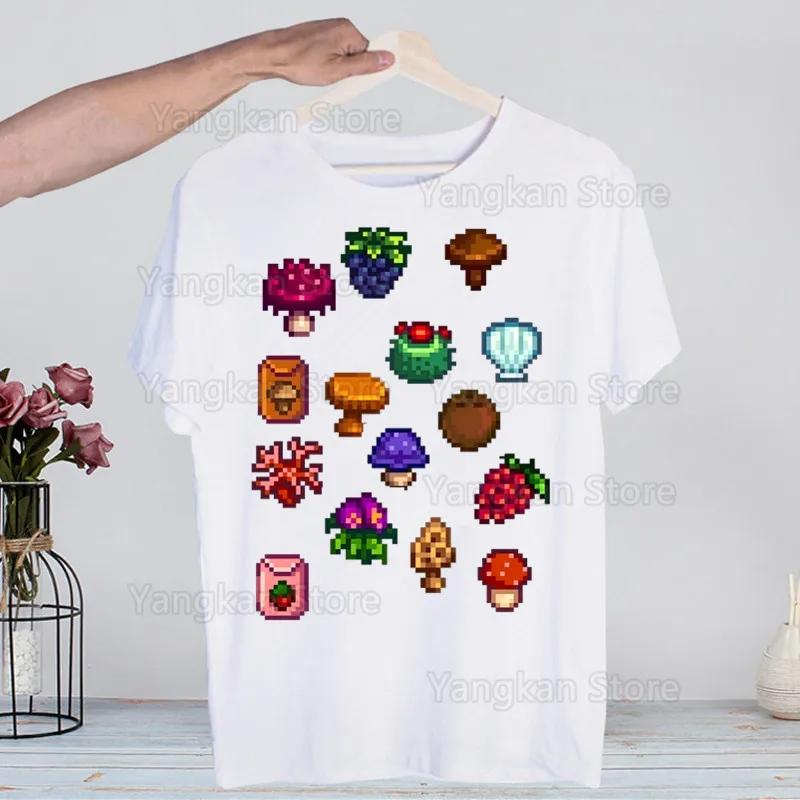 Trička Stardew Valley Vtipná Hip Hop Letní Dámská Pánská Trička Streetwear Ulzzang Harajuku Tričko