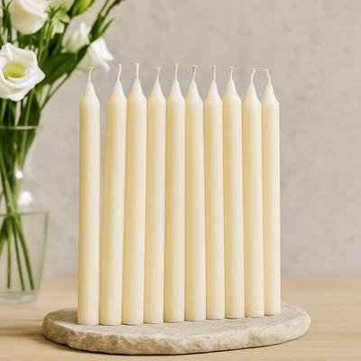 Taper Candles Ivory 10 Pack