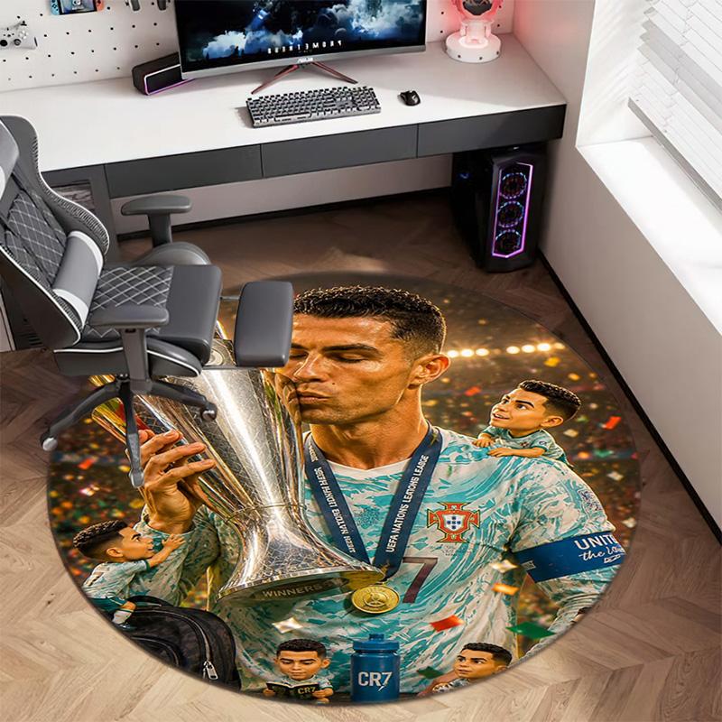 Cristiano Ronaldo Trophy Glory Carpet Doormat Home Decor Dormitory Decoration Office Chair Cushion Protective Pad