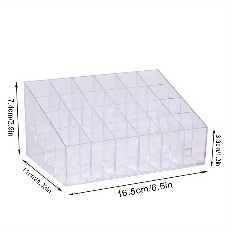 

1pc Lipstick Storage Rack, 24 Grids Display Rack, Cosmetic Rack, Acrylic Lipstick/Nail/Polish/Eyebrow Pencil Display Rack 24 чистый