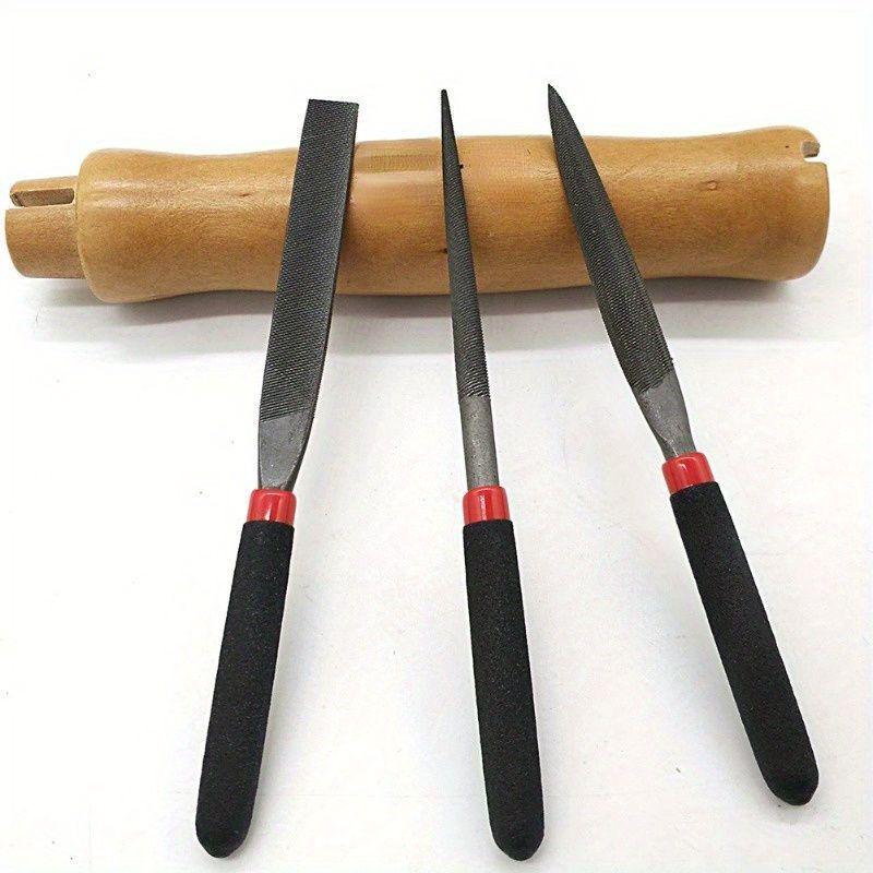 Mini Fine-Tooth Flat & Half-Round File Set for Wood and Metal Polishing