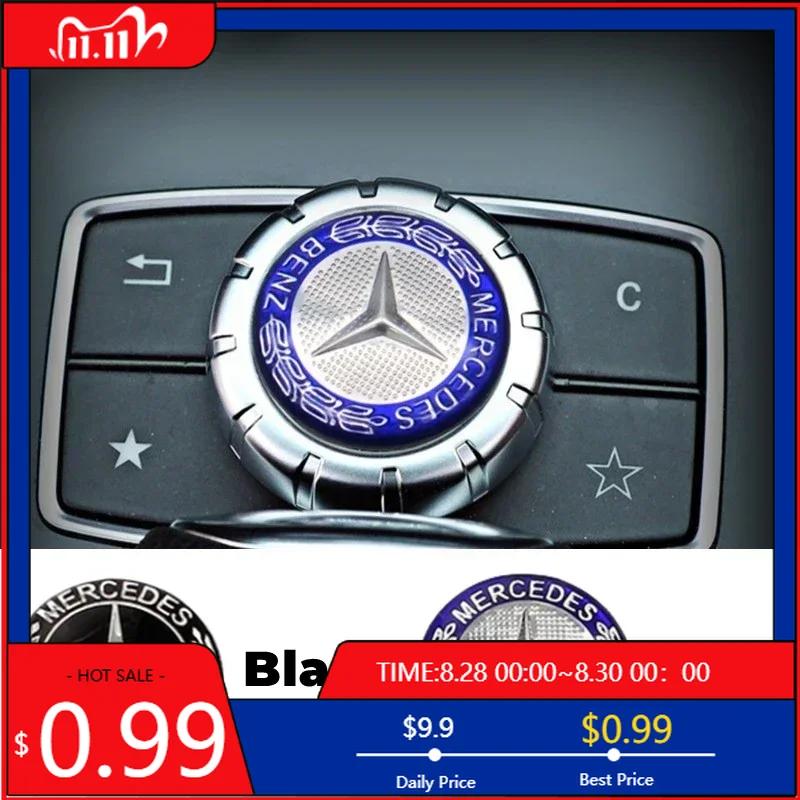 GLC GLB 1 Stück 29mm Aluminium Auto Multimedia Knopf Abzeichen Aufkleber für Mercedes Benz W124 W140 W163 W202 W203 W204 W205 CLA CLK CLS G
