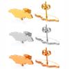 Anniyo Jamaica Map Stud Earrings for Women Girl Gold Color and Stainless Steel Jamaican Jewelry #139721