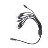 5.5x2.1mm 1 Female to 8 Male Power Cord Splitter Adapter Cable Extension for CCTV Camera