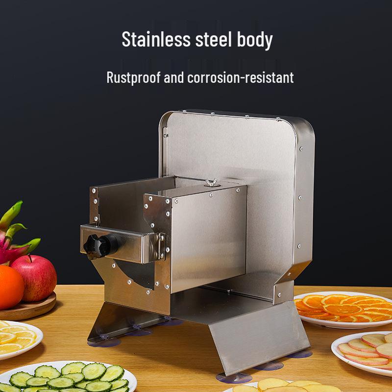 Multi-functional Stainless Steel Hand-Crank Slicer for Fruits and Vegetables