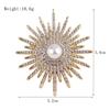 Sunflower Pearl Brooch Eco-friendly Alloy Full of Stars Pin for Women Clothing Accessory Corsage Exquisite Long-Lasting Color BFF Gift