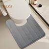 U-Shaped Floor Mat Wear Resistant Non-Slip Super Water Absorption Easy To Clean Fast Dry Bathroom Toilet Mat