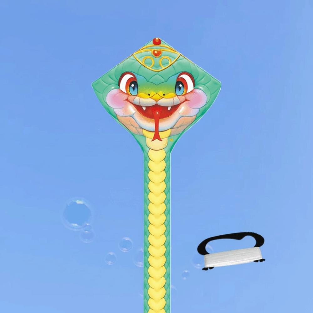 

Strong Snake Animal Wind Kite Long Tail Outdoor Flying Toy New 4.75M Snake Kite Fun Sports зелёный
