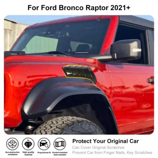 2 Stück Vorderseite Seitenblech Kotflügel Lüftungsschlitzabdeckung Für Bronco Raptor 21+ Exterieur