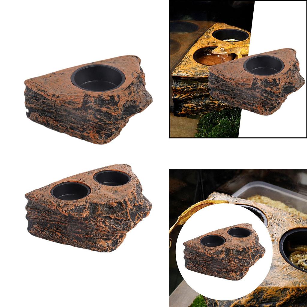 Magnetischer Reptilienfutterspender Futter Wasserbecher Schale Reptilienfutternapf für Chamäleon Haustiere Tiere Kronengecko Eidechse