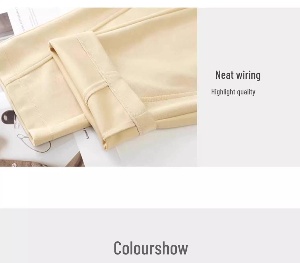 Chic Yellow Wide-Leg Sweatpants for Women - Spring/Autumn 2025 Slimming Lazy Style with Crescent Moon Design