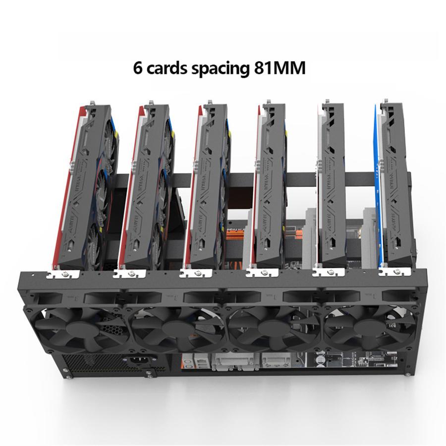 2021 Heighten For 6/8 GPU Open Air Mining Rig Frame Case Computer Crypto Coin