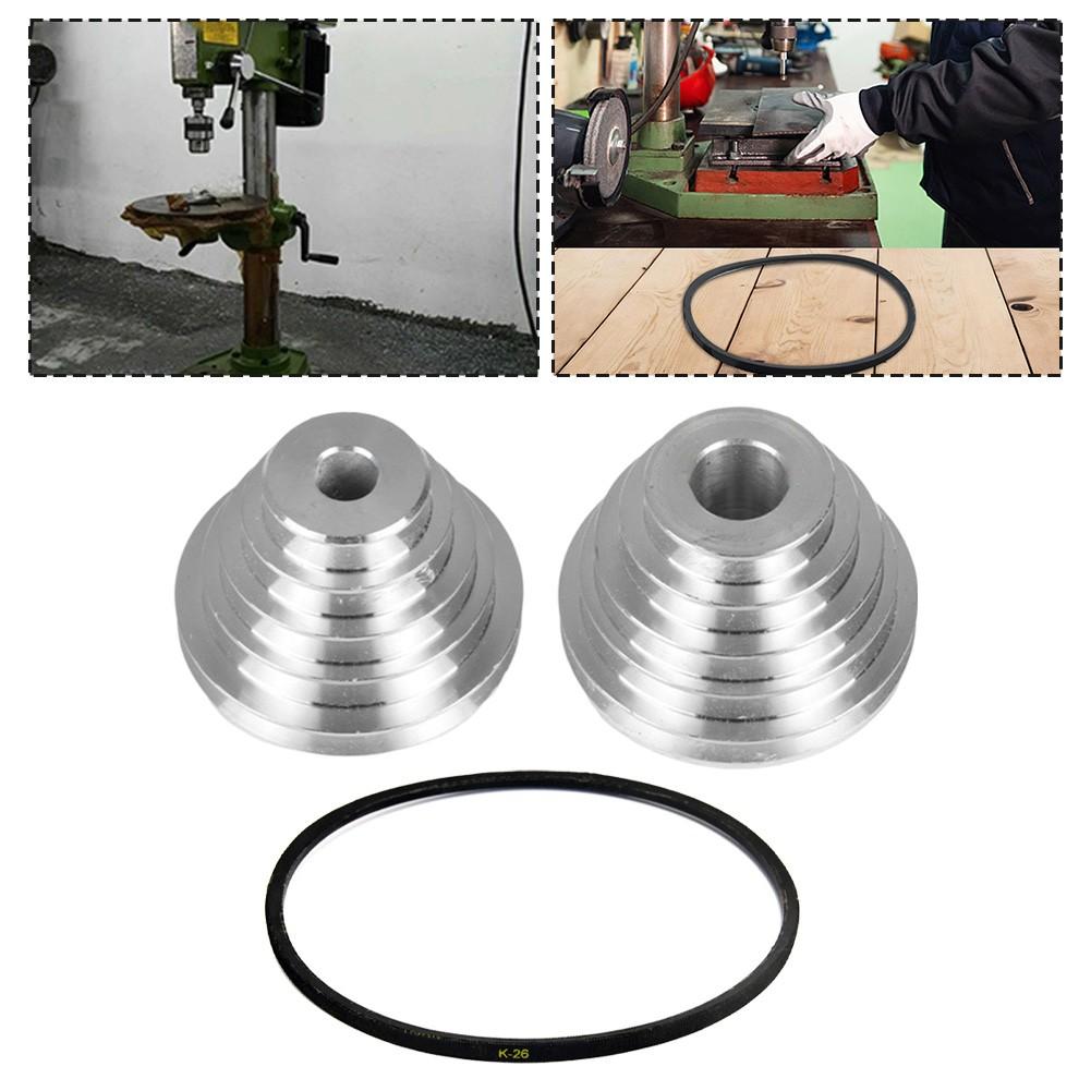 Heavy Duty V-snaar Set voor Tafelboormachine Aluminium Poelie Wiel