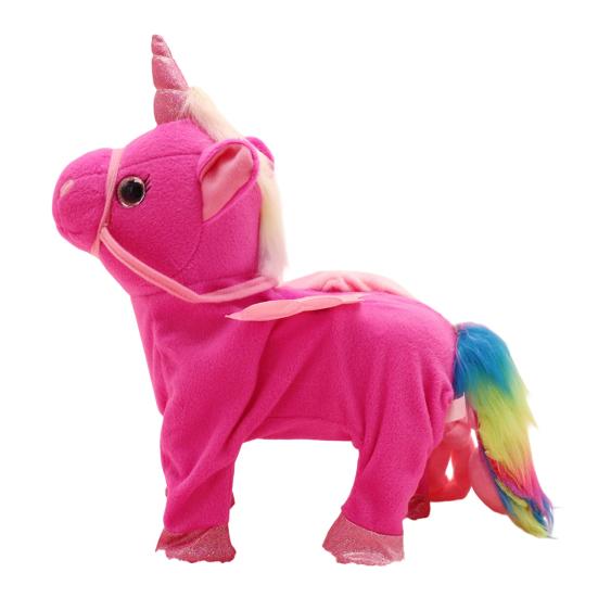 Електрична плюшева іграшка-літаючий кінь Yousheng з мотузкою, що співає та ходить. Плюшевий кінь для малюків, хлопчиків, дівчаток. Інтерактивна симуляційна м'яка іграшка-тварина