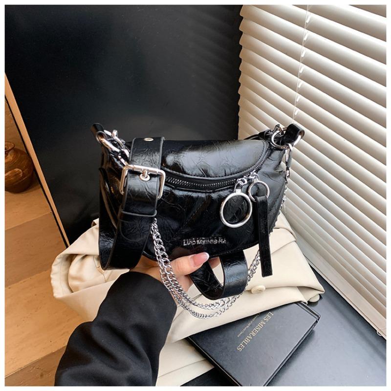 

Exquisite niche design bag women s bag new versatile messenger breast bag dumpling bag чорний