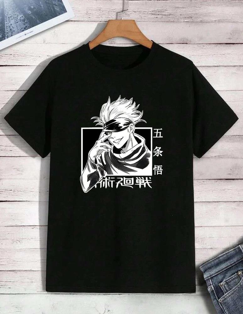 Anime Jujutsu Kaisen Satoru Gojo The Honored One Black TShirt Size S4xl