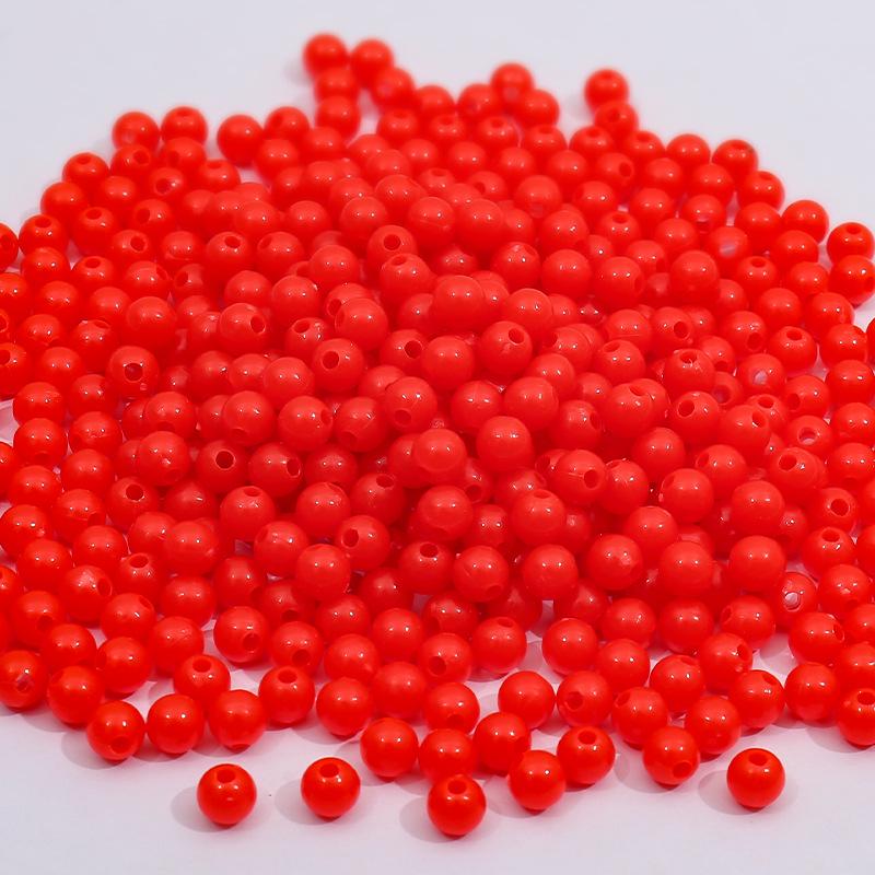 

6мм Однотонні Акрилові Круглі Намистини - Ювелірні вироби, Рукоділля та Іграшки
