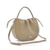 Barcos One-Handle 2-Way Round HandbagShoulder Bag with Gathered Design, Black