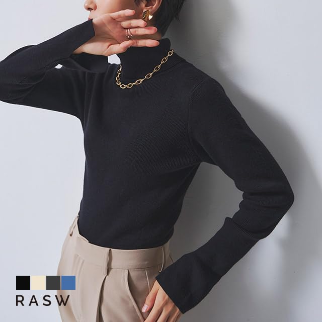 Piero Cotton Silk Turtleneck Black Knit, Women's, Medium,