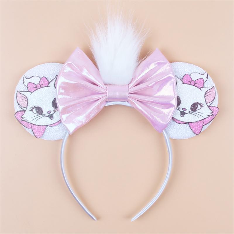 Nieuwste Mickey Mouse Oren Hoofdband Kid Adult Festival Party Pailletten Strik Haarband Vrouwen Baby Girl Party Haar Accessoires