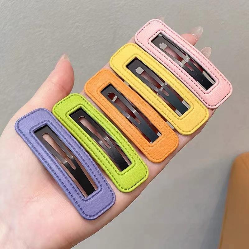 Simple Temperament Square Hairpin Children'S Side Clip Bb Clip Macaron Bangs Clip Broken Hairpin Back Head Hairpin