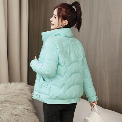 Korean Style Women Short Padded Coat Thickened Stand Collar Loose Casual Winter Jacket