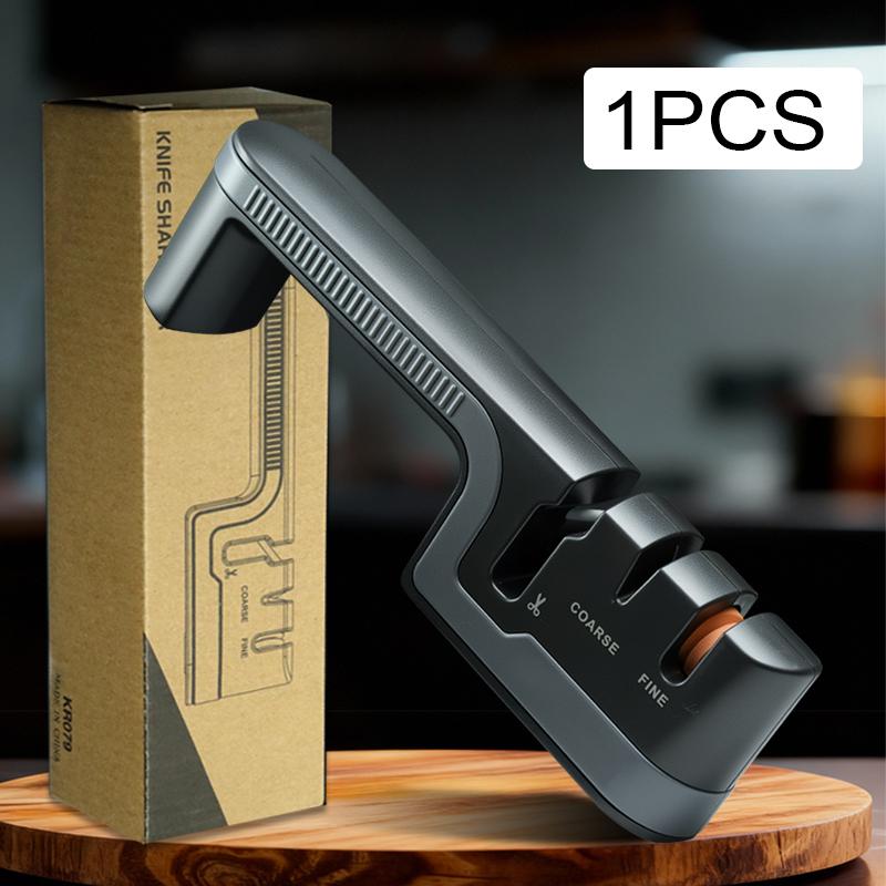 3-Stage Kitchen Knife Sharpener Quick-Sharpening Multi-Purpose Manual Whetstone for Chef's Knives Scissor Knife Sharpening