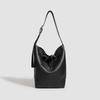 2025 new fashion simple bucket bag ins Korean version high quality soft leather shoulder handbag atmospheric tote bag