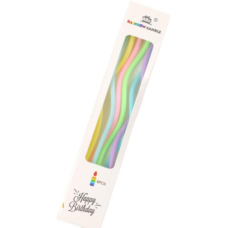 Cake Decoration Plugins, Ornaments, Vintage Curved Candles, Birthday Parties, Baking, Five Colors, Electroplating, Curved Candles