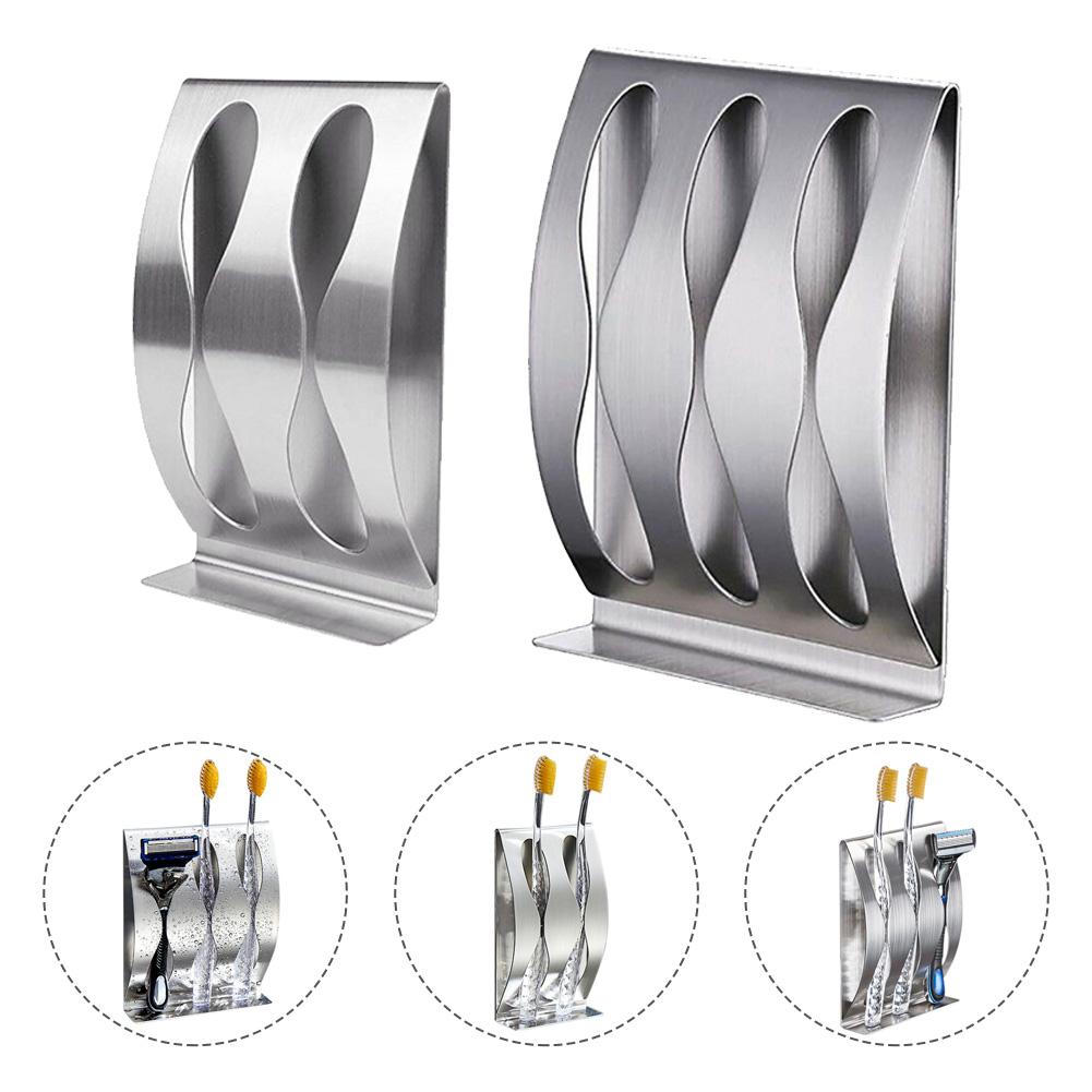Rust proof Wall Mounted Stainless Steel Toothbrush Holder Easy to Clean