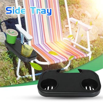 Side Table Cup Holder Tray Folding Reclining Portable Chair Tray for Camping Garden Lounge Chair Picnic Hiking Chair Drink Tray