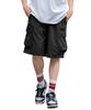 IMPROMES Cargo Shorts [SIDEWAYSTANCE] Poly-Washer Wide Cargo Shorts, Men's, Black