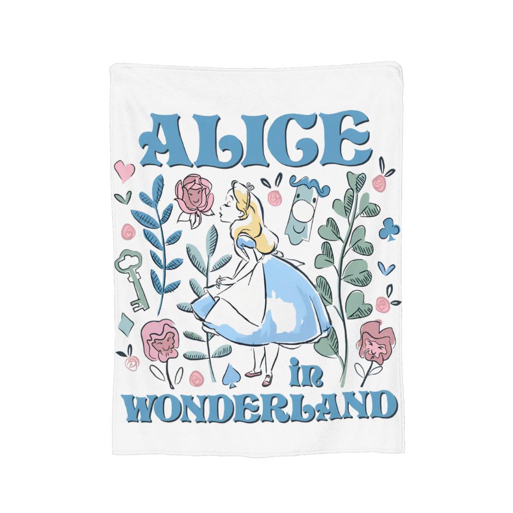 Alice In Wonderland Knitted Blanket Plush Throw Blanket Bed Sofa Decoration Soft Warm Bedsprea,