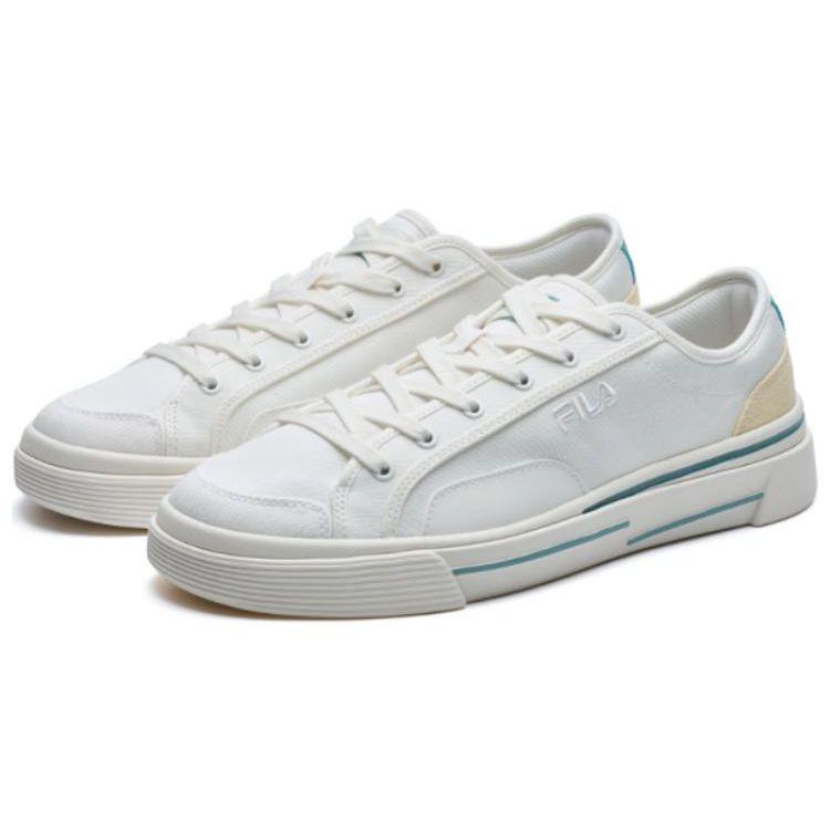 FILA Sandwich Sports Comfortable Low-Top Canvas Shoes Men Sneakers White F12M221316FSW