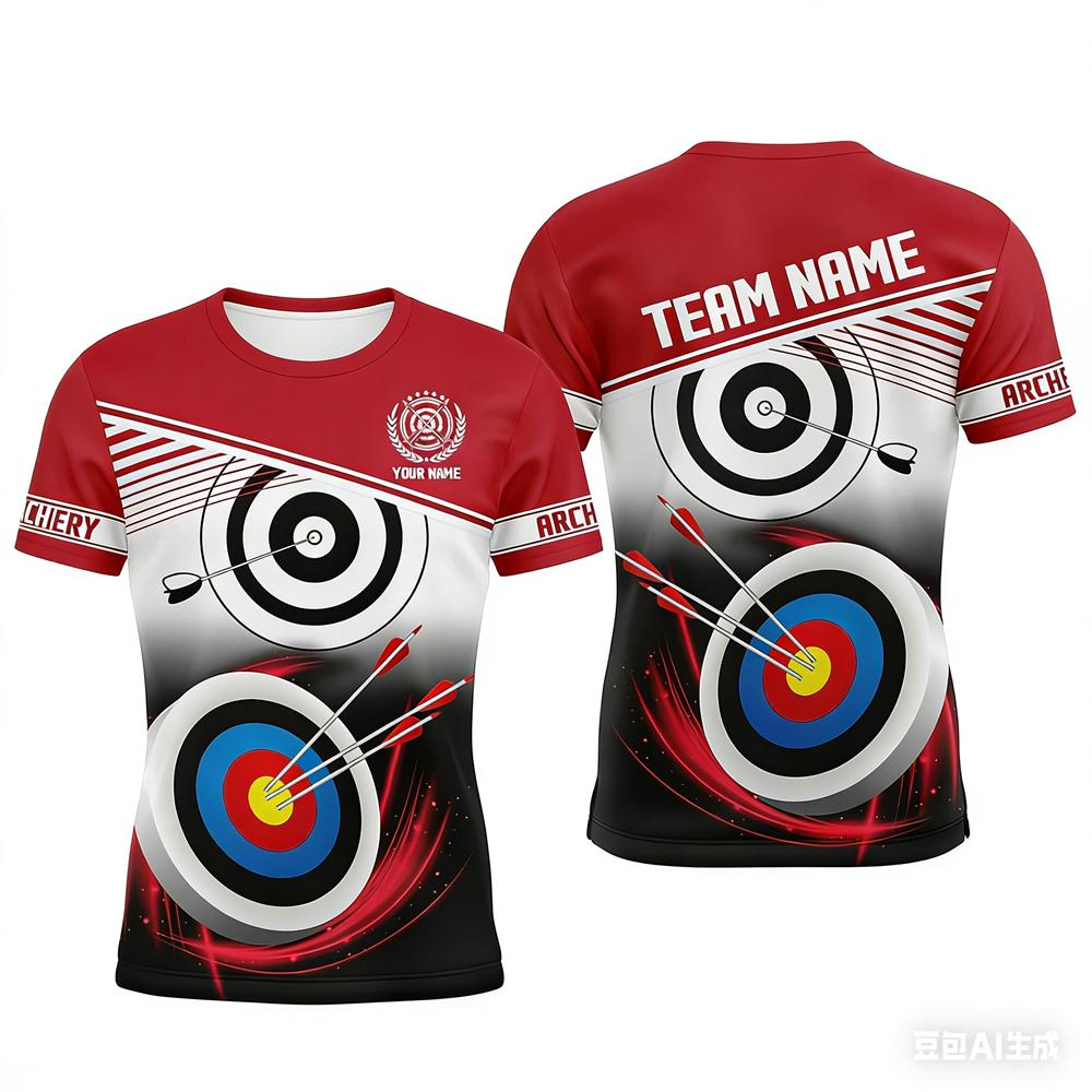 Archery Sports 3D Print Men's T-shirts Personalized Club Team Member T-Shirt Fashion Loose Short Sleeve Comfortable Plus Siz T-shirts