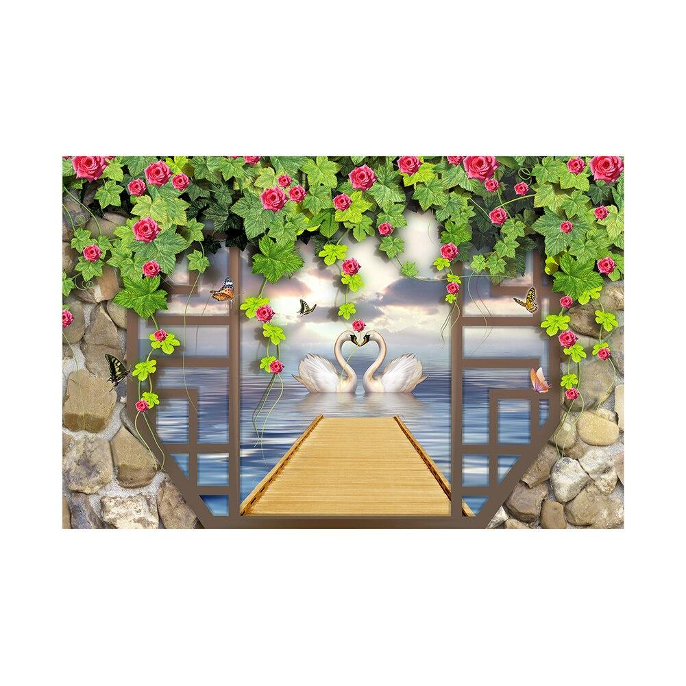 Floral Vine Wallpaper Backdrop,Romantic Ambiance Backdrop for Weddings,Spring/Summer Events,Flower Decor,Party Backdrop,Photo Gallery