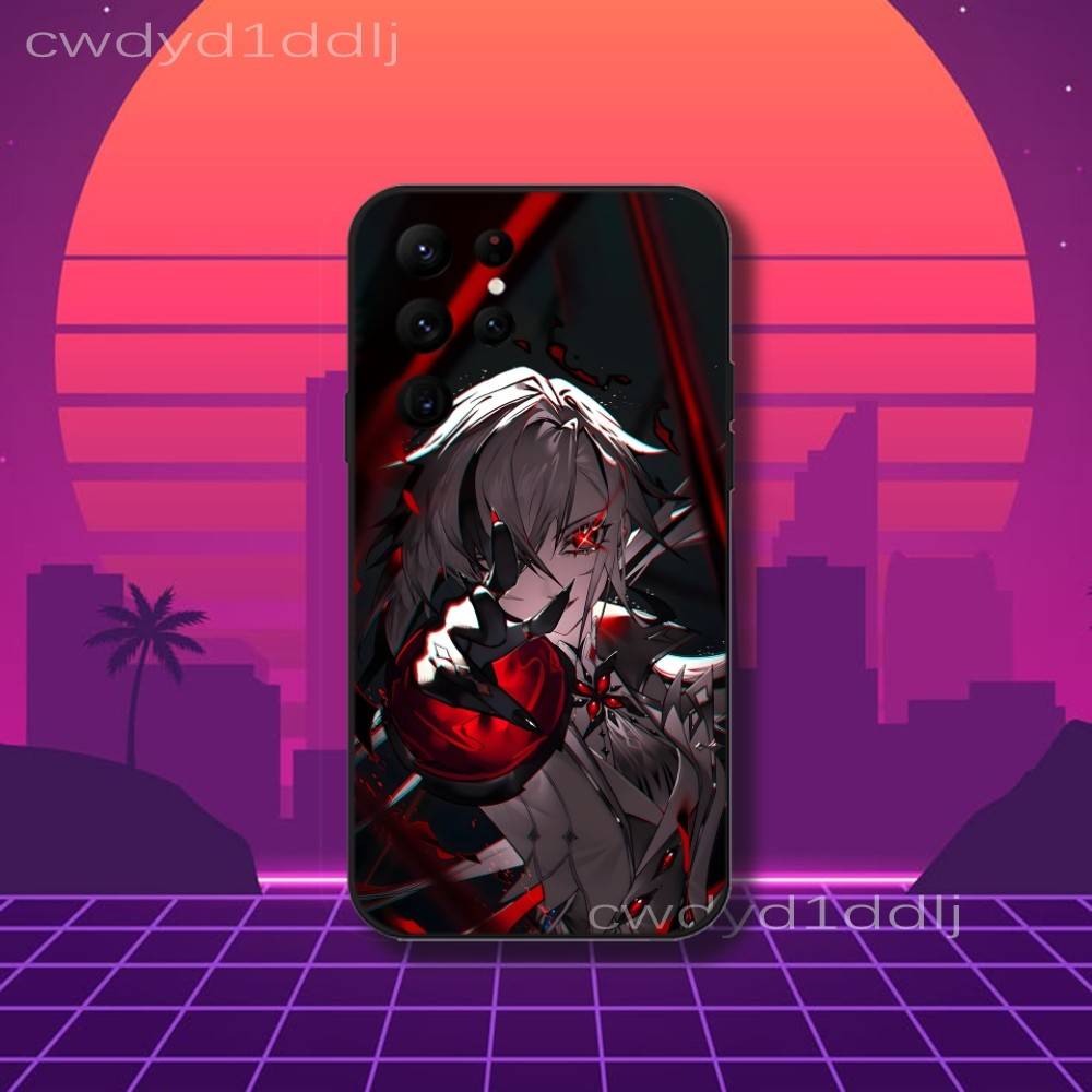 Arlecchino G-Genshin Impact Phone Case For Samsung S10,S21,FE,S21 ,S26,S25,S24,S23,Ultra,S9,S22,Plus Black Shell Cover